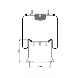 INS.ASP.0285 Air spring, with steel piston