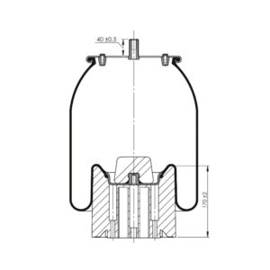 INS.ASP.0372 Air spring, with plastic piston