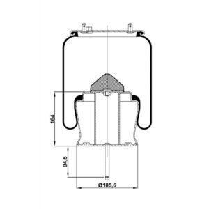 INS.ASP.0282 Air spring, with steel piston