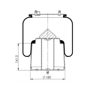 INS.ASP.0361 Air spring, with steel piston