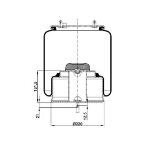 INS.ASP.0281 Air spring, with steel piston