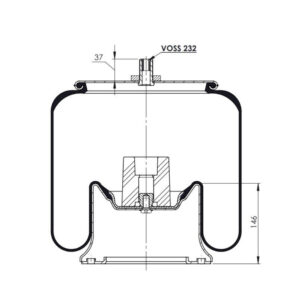 INS.ASP.0189 Air spring, with steel piston
