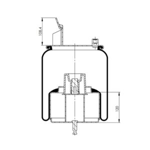 INS.ASP.0409 Air spring, with steel piston