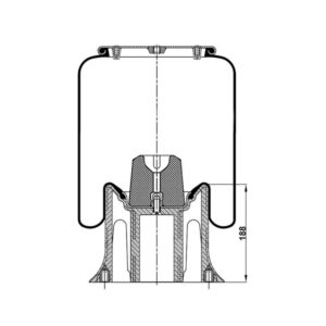 INS.ASP.0373 Air spring, with plastic piston