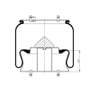 INS.ASP.0353 Air spring, with steel piston