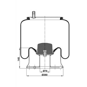 INS.ASP.0188 Air spring, with steel piston