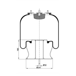 INS.ASP.0368 Air spring, with steel piston
