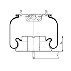 INS.ASP.0366 Air spring, with steel piston