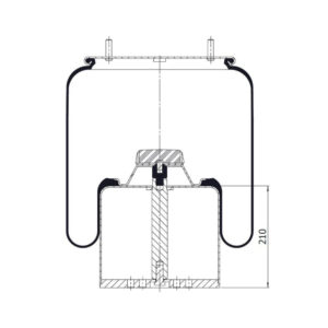 INS.ASP.0031 Air spring, with steel piston