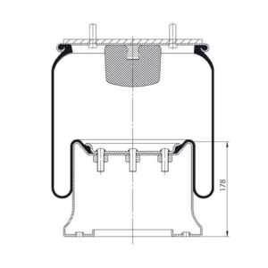 INS.ASP.0385 Air spring, with steel piston