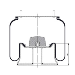 INS.ASP.0190 Air spring, with steel piston