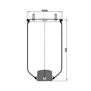 INS.ASP.0328 Air spring, without piston