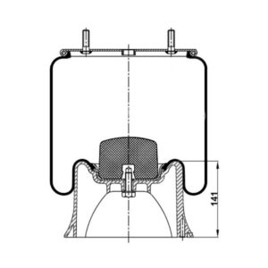 INS.ASP.0330 Air spring, with plastic piston