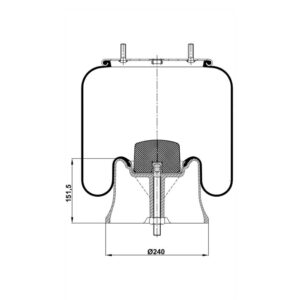 INS.ASP.0334 Air spring, with plastic piston