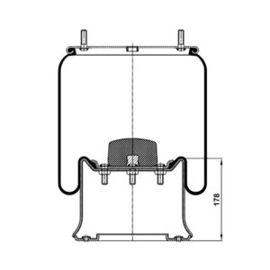 INS.ASP.0378 Air spring, with steel piston