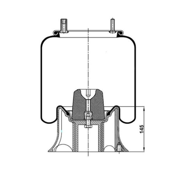 INS.ASP.0286 Air spring, with plastic piston – İnsel U.K