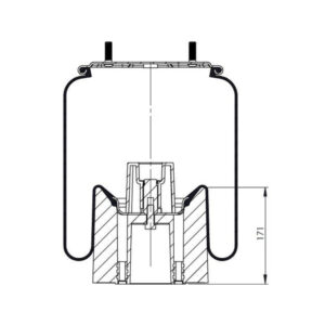 INS.ASP.0289 Air spring, with plastic piston