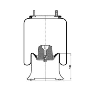INS.ASP.0291 Air spring, with steel piston