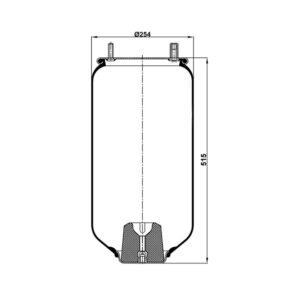 INS.ASP.0290 Air spring, without piston