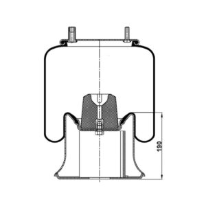 INS.ASP.0292 Air spring, with steel piston