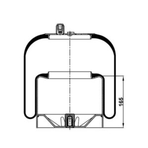 INS.ASP.0195 Air spring, with steel piston