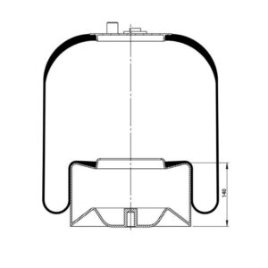 INS.ASP.0196 Air spring, with steel piston