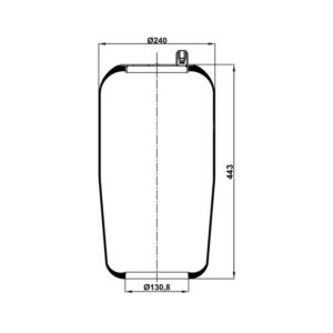 INS.ASP.0197 Air spring, without piston