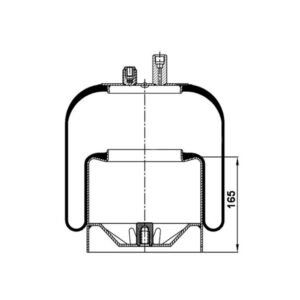 INS.ASP.0199 Air spring, with steel piston