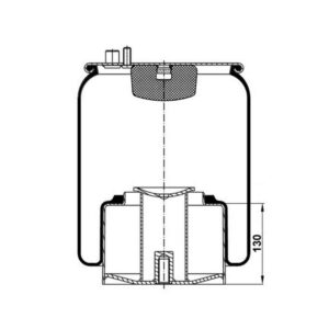 INS.ASP.0154 Air spring, with steel piston