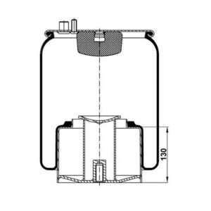 INS.ASP.0155 Air spring, with steel piston