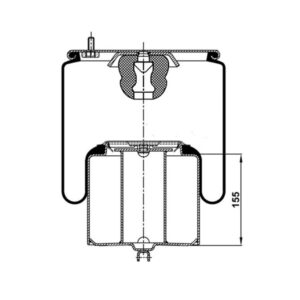INS.ASP.0296 Air spring, with steel piston