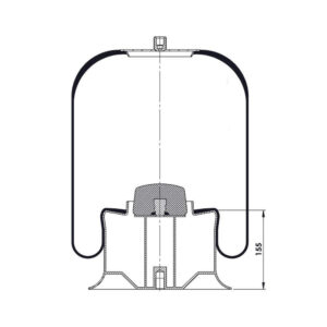 INS.ASP.0207 Air spring, with steel piston