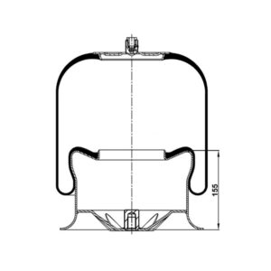 INS.ASP.0298 Air spring, with steel piston