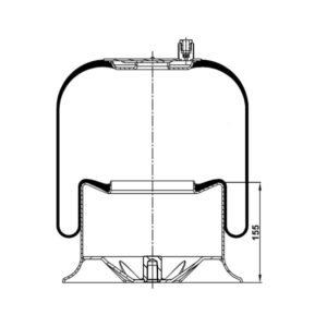 INS.ASP.0211 Air spring, with steel piston