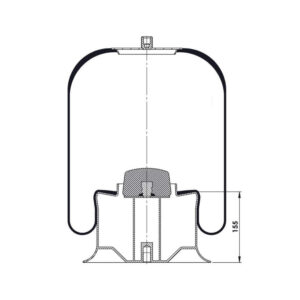 INS.ASP.0213 Air spring, with steel piston