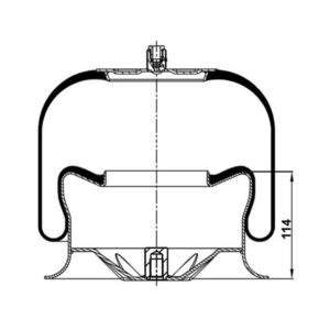 INS.ASP.0215 Air spring, with steel piston