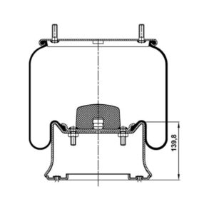 INS.ASP.0382 Air spring, with steel piston