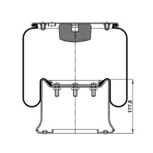 INS.ASP.0299 Air spring, with steel piston