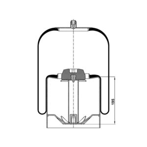 INS.ASP.0217 Air spring, with steel piston