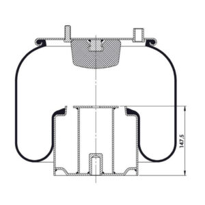 INS.ASP.0157 Air spring, with steel piston