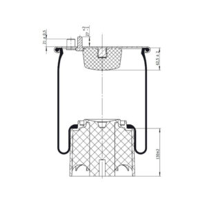 INS.ASP.0159 Air spring, with plastic piston