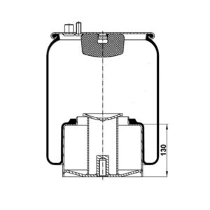 INS.ASP.0162 Air spring, with steel piston
