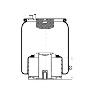 INS.ASP.0161 Air spring, with steel piston