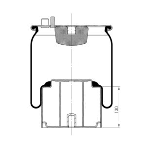INS.ASP.0166 Air spring, with steel piston