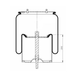 INS.ASP.0284 Air spring, with steel piston