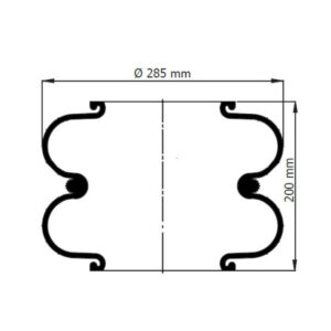 INS.ASP.0393 Convoluted Air Spring without piston