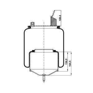 INS.ASP.0054 Air spring, with steel piston