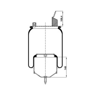 INS.ASP.0305 Air spring, with steel piston