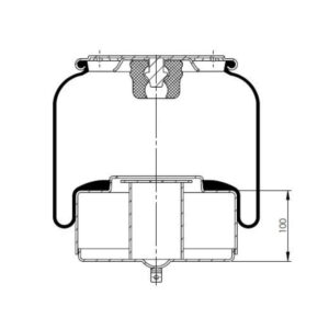 INS.ASP.0410 Air spring, with steel piston