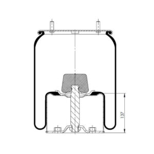 INS.ASP.0098 Air spring, with steel piston